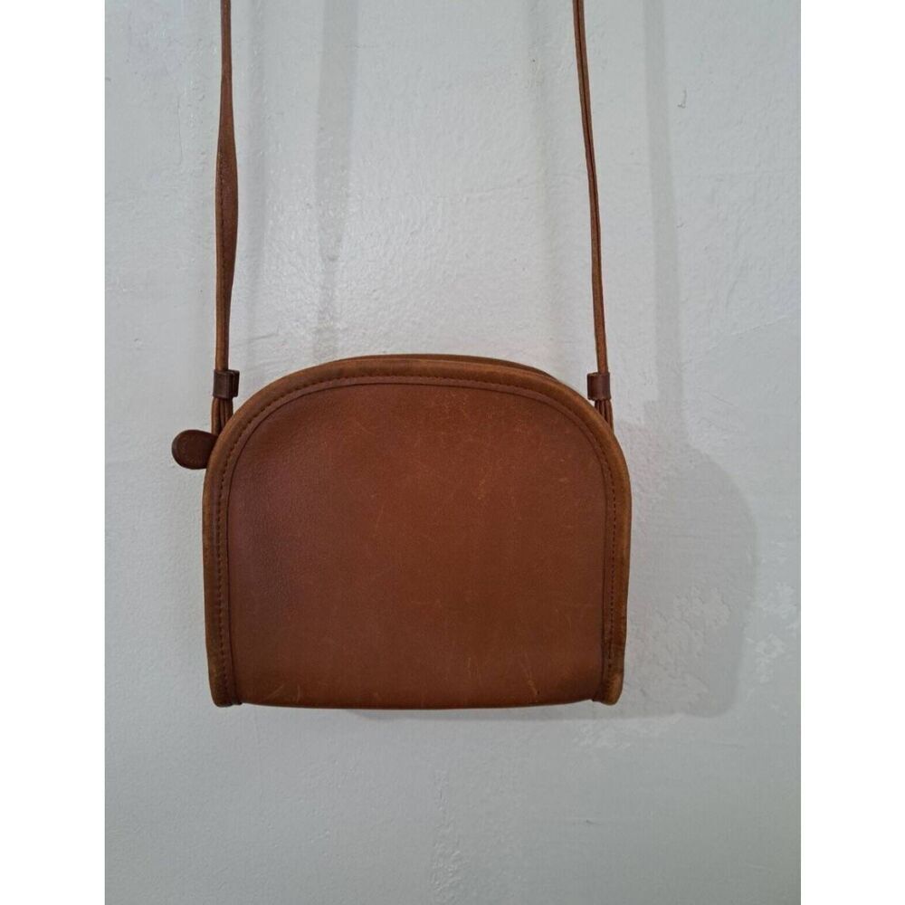 Vintage coach Womens Mini classic camel Brown Leather Shoulder Handbag - Picture 7 of 7